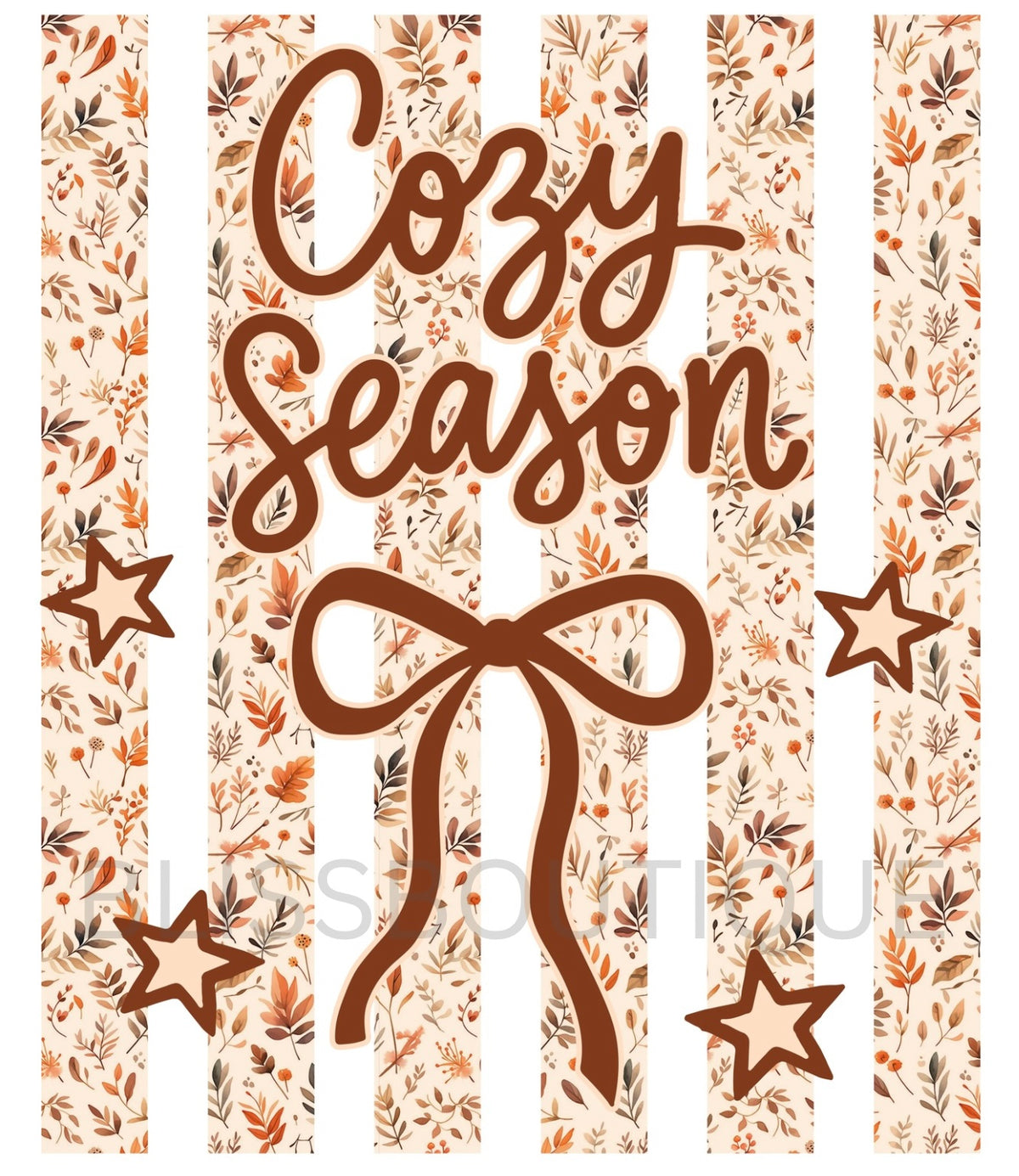 Floral Cozy Season Bow (DTF)