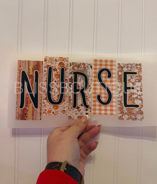 Preppy Floral Fall Nurse (DTF)