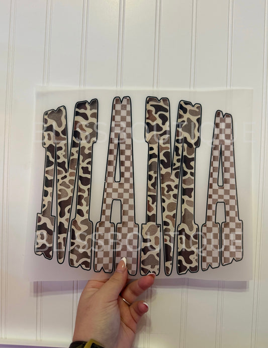 Camo Checkered Mama (DTF)